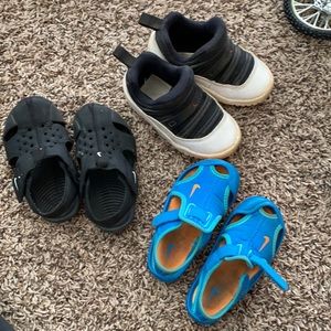 Nike sandals and Jordan retro flex